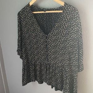 Madewell flowy peplum blouse